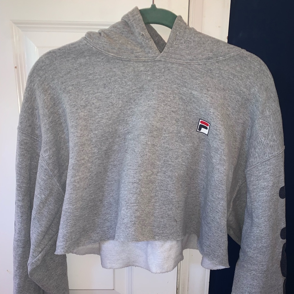 Light grey cropped sweatshirt